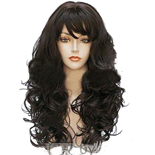 

Synthetic Wig Curly With Bangs Wig Long A6 Synthetic Hair Women's Cosplay Party Fashion Blonde Brown