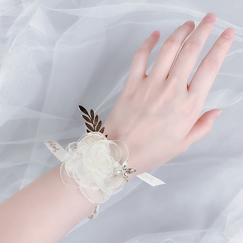 

Wedding wrist flowers Wrist Corsages Wedding / Party Evening Poly / Cotton Blend Wedding
