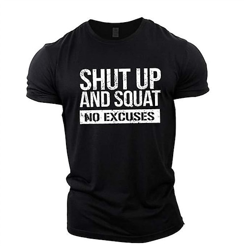 

gymtier mens bodybuilding t-shirt - shut up and squat - short sleeve gym training top green