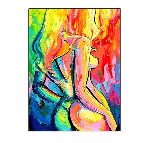 

Oil Painting Handmade Hand Painted Wall Art Modern Abstract Sexy Nude Woman Home Decoration Decor Rolled Canvas No Frame Unstretched