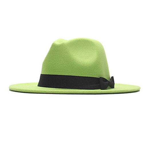 

Simple Cute Wool Felt Hats with Bow(s) 1pc St.Patrick's Day Headpiece