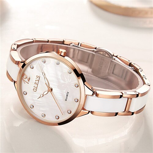 

OLEVS Quartz Watch for Women Analog Quartz Stylish Luxury Creative Titanium Alloy Stainless Steel Creative