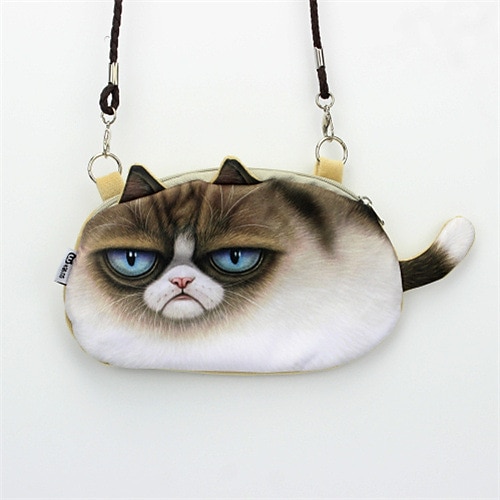 

kid's bag kitty cat bag one-shoulder diagonal small satchel student fabric children's small fresh coin purse mobile phone bag