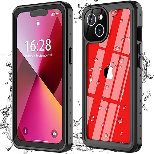 

telefono Custodia Per Apple Integrale iPhone 14 Pro Max Plus 13 12 11 Mini X XR XS 8 7 Impermeabile e protezione per lo schermo Resistente all'acqua Tinta unita TPU