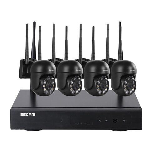 

ESCAM WNK614 H.25 Wireless 3MP Camera Ball Component 8 Channels NVR Channel HD Camera Dual Light Source 4 Voice