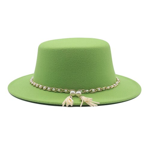 

Hatter Ullfilt Bøttehatt St. Patricks Day Enkel Klassisk Stil Med Imitasjonsperle Hodeplagg Hodeplagg