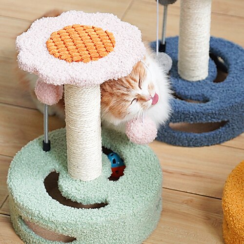 

Cat Scratching Post, Claw Scratcher for Kittens and Small Cats, Natural Sisal Rope to Satisfy Cats' Claw Instincts