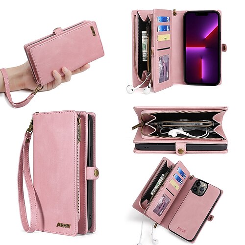

Phone Case For Apple Full Body Case iPhone 13 12 11 Pro Max Mini X XR XS Max 8 7 Plus Card Holder Flip Dustproof Solid Colored TPU PC PU Leather