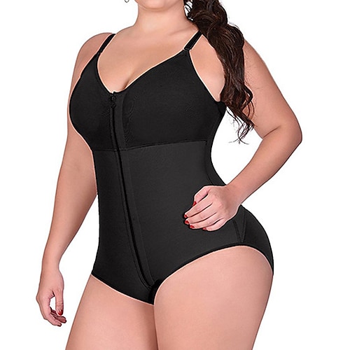 

Corset Women's Bodysuits Shapewears Office Party & Evening Running Gym Black Beige Sport Breathable Comfortable Zipper Backless Tummy Control Push Up Pure Color Spring Summer / Overbust Corset / Yoga