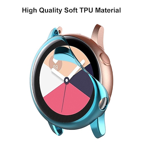 

Smartwatch Screen Protector with Case for Samsung Galaxy Watch Active 1 Screen Protector TPU Scratch-Resist Frame Protective Cover Shell Full Coverage Clear Case for Samsung Galaxy Watch Active 40mm (Clear/Clear)