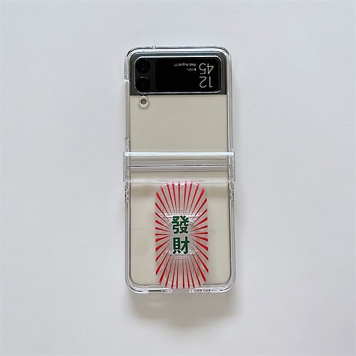 

Phone Case For Samsung Galaxy Back Cover Z Flip 3 Portable Shockproof Dustproof Transparent PC
