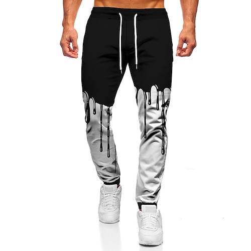 

Herren Jogginghose Trainingshose Jogginghose Jogger Hose Hosen Seitentaschen 3D-Druck Elastisches Kordelzugdesign Graphic Farbblock Atmungsaktiv Weich In voller Länge Casual Täglich Modisch