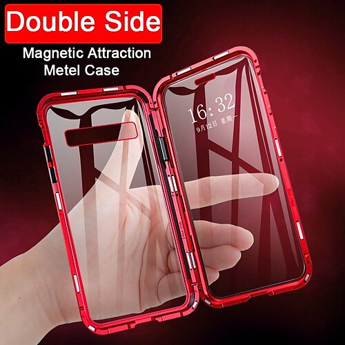 

Magnetic Case For Samsung Galaxy S22 Ultra A53 S21 Plus S20 FE A72 A52 A42 A32 Shockproof Single Sided Glass Phone Case Ultra-thin Transparent Hard Tempered Glass Case for Galaxy S8