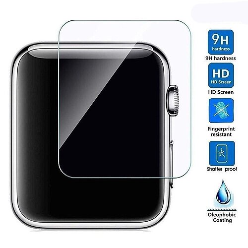 

2 Pack Smartwatch Case Compatible with Apple iWatch Series SE / 6/5/4/3/2/1 Scratch Resistant Screen Protector All Around Protective Tempered Glass Watch Cover