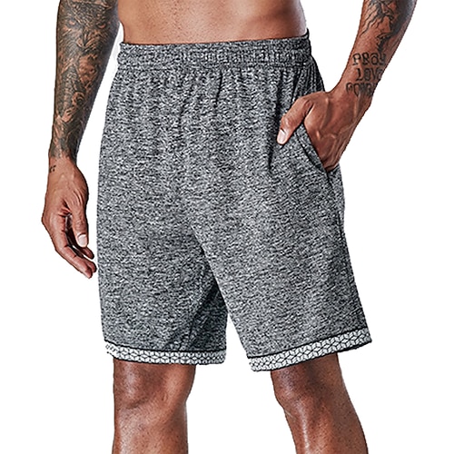 

Men's Running Shorts Stylish Elastic Waistband Drawstring Pocket Zipper Pocket Solid Colored Sport Athleisure Shorts Breathable Quick Dry Lightweight Sweat wicking Moisture Absorbent Gym Workout