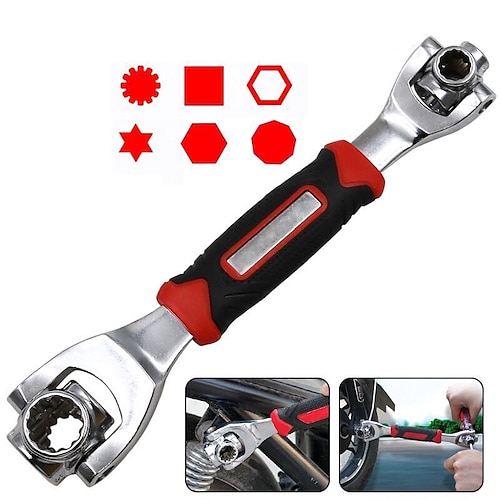 

48-in-1 Tiger Wrench Hand Tools Socket Works With Spline Bolts Torx 360 Degree 6-Point Universial Furniture Car Repair Spanner