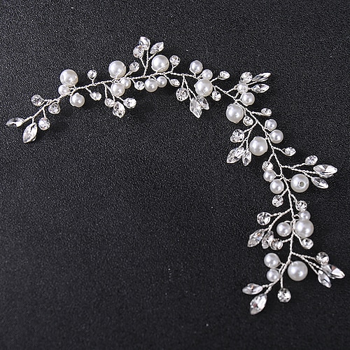 

Crown Tiaras Headbands Headpiece Imitation Pearl Rhinestone Wedding Party / Evening Retro With Faux Pearl Headpiece Headwear