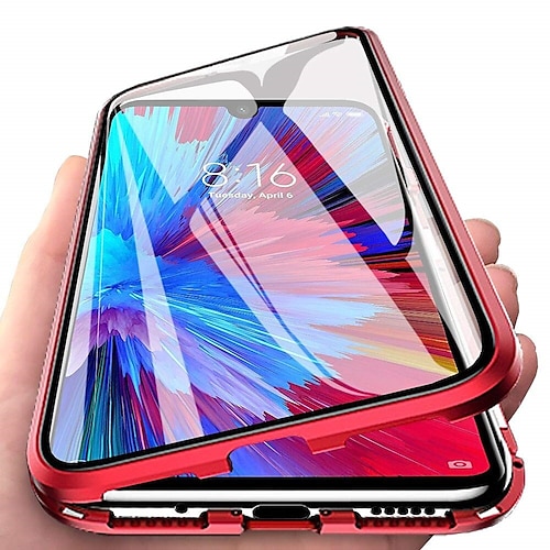 Funda magnética para Samsung Galaxy S22 Ultra, funda de vidrio templado  transparente de doble cara [absorción súper magnética], funda de carga