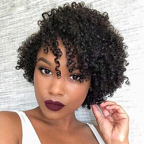 

Brown Wigs for Women Short Kinky Curly Wave Bob Wigs Wigs for Women 6 Inch, 1 B