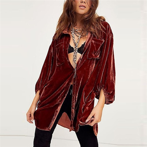 

Per donna Giubbotto Giacca sportiva Esterno Strada Giornaliero Autunno Inverno Standard Cappotto Standard Traspirante Streetwear Informale Giacca Manica lunga Tinta unica Tasche Viola Vino Marrone