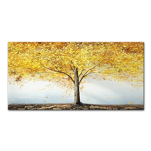 

Mintura Handmade Oil Painting On Canvas Wall Art Decoration Modern Abstract Tree Pictures For Home Decor Rolled Frameless Unstretched Painting