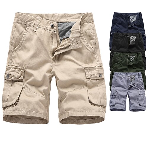 

Men's Cargo Shorts Hiking Shorts Summer Outdoor Breathable Comfortable Shorts Bottoms Black Army Green Cotton Hunting Fishing Climbing 30 32 34 36 38