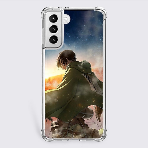 

Attack on Titan Cartoon Characters Phone Case For S22 S21 S20 Plus Ultra FE S10 S9 S8 S7 Plus Edge A32 A22 A12 A02 A21s Unique Design Protective Case Shockproof Dustproof Back Cover TPU