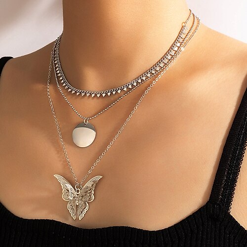 

Women's necklace Chic & Modern Street Butterfly Necklaces / Silver / Fall / Winter / Spring / Summer