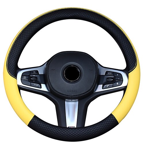 

Steering Wheel Cover Style Imitation Leather Universal Car Steering Wheel Protector Anti-Slip Soft Interior Accessories for Women Men fit Car SUV etc 15 inch four Seasons 1PCS