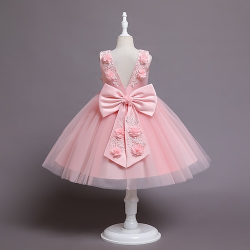 

FILLE Robe en Tulle Sans Manches Papillon Couleur Pleine Graphique imprimé en 3D Robes Le style mignon Princesse Mi-long Polyester Robe Eté Automne Hiver Enfants Soirée du quotidien Mince Brodée Noeud