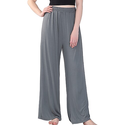 

Women's Loungewear Bottom Nighty 1 PCS Pure Color Simple Comfort Home Daily Bed Bamboo Breathable Gift Long Pant Pant Basic Elastic Waist Spring Summer Green Black