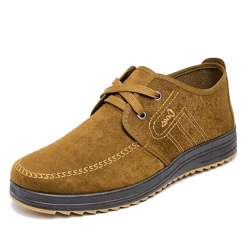 

Homens Oxfords Casual Diário Couro Sintético Camelo Café Primavera