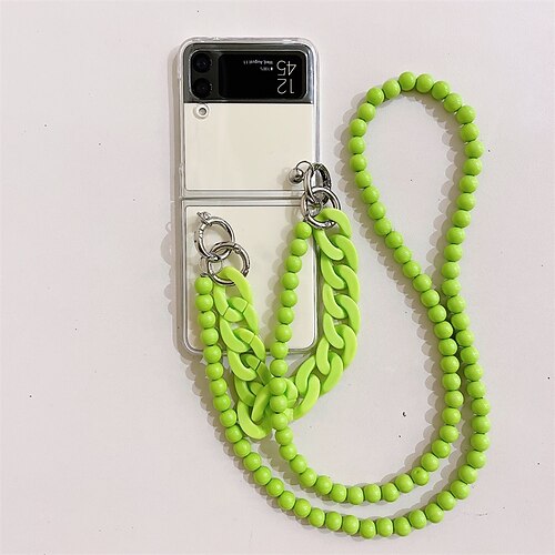 

Phone Case For Samsung Galaxy Back Cover Z Flip 3 Portable Shockproof Dustproof Solid Colored PC