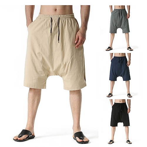 

Herre Shorts Linneshorts Sommer shorts Strandshorts Snørelukning Elastisk Talje Helfarve Åndbart Udendørs Knælængde Afslappet Daglig hør / bomuldsblanding Klassisk Afslappet Sort Navyblå Mikroelastisk