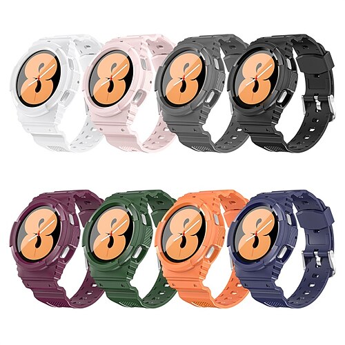 

1 pcs Smart Watch Band for Samsung Galaxy Watch 4 40mm Galaxy Watch 4 44mm Galaxy Watch 4 Classic 42mm Galaxy Watch 4 Classic 46mm Sport Band SmartWatch Band with Case Silicone Soft Elastic