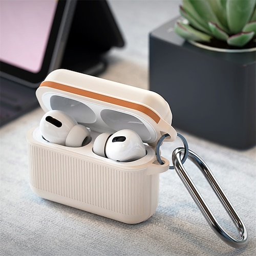 

Case Cover Compatible with AirPods Pro Shockproof Dustproof Solid Color Silicone Headphone Case