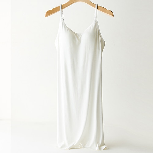 

Women's Pajamas Nightgown Nighty Pjs Stripe Pure Color Fashion Simple Comfort Home Daily Bed Modal Breathable Gift Straps Sleeveless Backless Chest pads Spring Summer Pink Navy Blue / Sweet