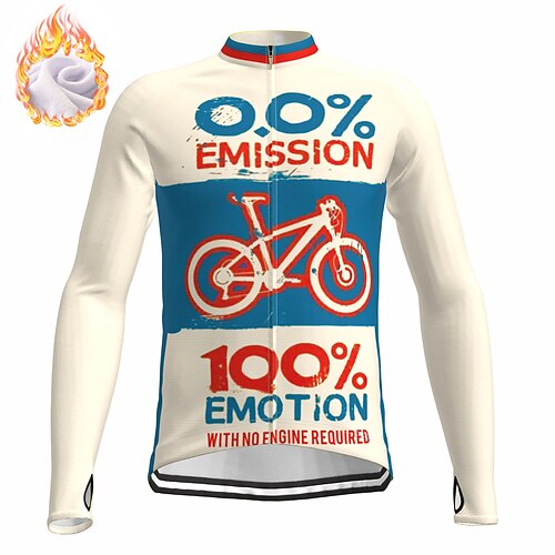 

21Grams Men's Cycling Jersey Winter Thermal Warm Fleece Long Sleeve Bike Top with 3 Rear Pockets Mountain Bike MTB Road Bike Cycling F Moisture Wicking Green Purple Yellow Graphic Patterned Fleece