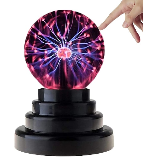 

3 inch Plasma Ball Lamp Touch Sensitive Novelty Nebula Sphere Globe Magical Orb Toy Gift for Kids Men & Women for Birthday Christmas Party Celebrations (3 INCH) - USB & Battery Powered