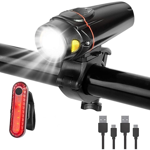 

LED Bike Light Front Bike Light Rear Bike Tail Light LED Bicycle Cycling Waterproof Rotatable Super Bright Portable Rechargeable Li-ion Battery 350 lm Rechargeable Battery Natural White Red Everyday