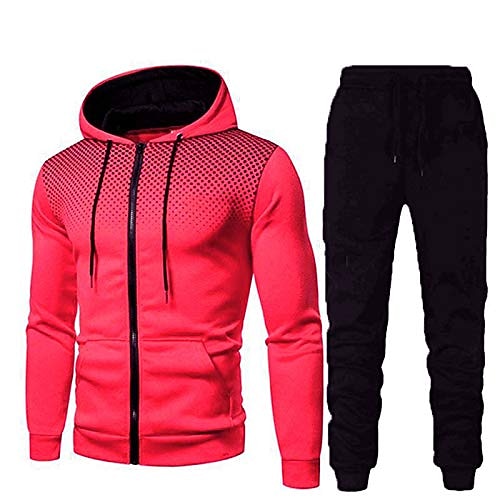 

Men's Tracksuit Sweatsuit Jogging Suits Black Blue Dark Grey Red White Sports & Outdoor Clothing Apparel Hoodies Sweatshirts
