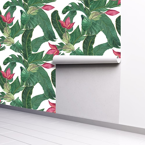 

Floral Plants Home Decoration Comtemporary Vintage Wall Covering, PVC / Vinyl Material Self adhesive Wallpaper, Room Wallcovering