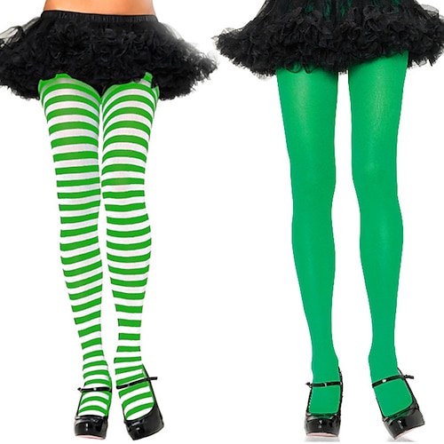 

Shamrock Irish Socks / Long Stockings Masquerade St. Patrick's Day 2022 Adults' Women's Cosplay Casual Party Masquerade Carnival Masquerade Saint Patrick's Day Festival / Holiday Fabric Green / Dark