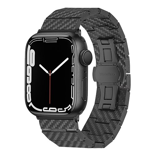 

1 pcs Smart Watch Band for Apple iWatch Series 8 7 6 5 4 3 2 1 SE Carbon Fiber Smartwatch Strap Business Eco-friendly Business Band Replacement Wristband