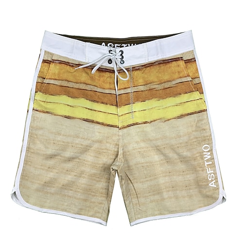 

Men's Swim Trunks Swim Shorts Quick Dry Board Shorts Bathing Suit with Pockets Drawstring Swimming Surfing Beach Water Sports Stripes Summer