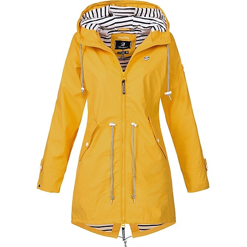 

Mujer Chaqueta Gabardina Impermeable Largo Secado rápido Abrigo Negro Azul Piscina Amarillo Rojo Rosa Rojo Deportivo Viaje Otoño Sudadera Ajuste regular S M L XL XXL 3XL