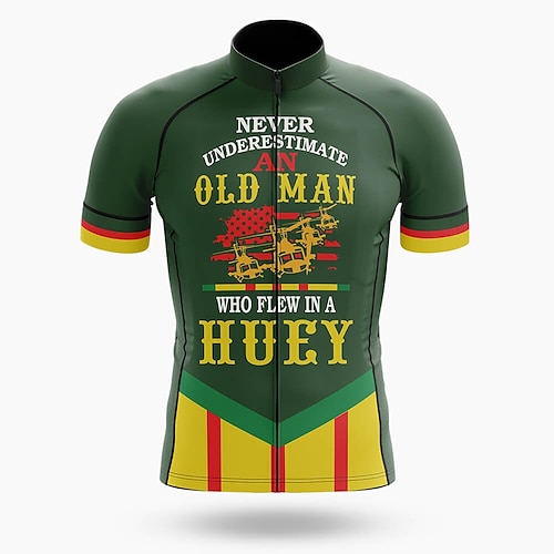 

21Grams Men's Cycling Jersey Short Sleeve Bike Top with 3 Rear Pockets Mountain Bike MTB Road Bike Cycling Breathable Quick Dry Moisture Wicking Reflective Strips Green Graphic Stripes Polyester