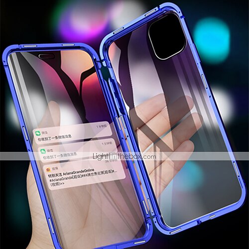 

Magnetic Case For Apple iPhone SE 3 iPhone 13 Pro Max 12 11 X XR XS Max Clear 360 Protection Case Transparent Full Body Double Sided Glass Tempered Glass Phone Case