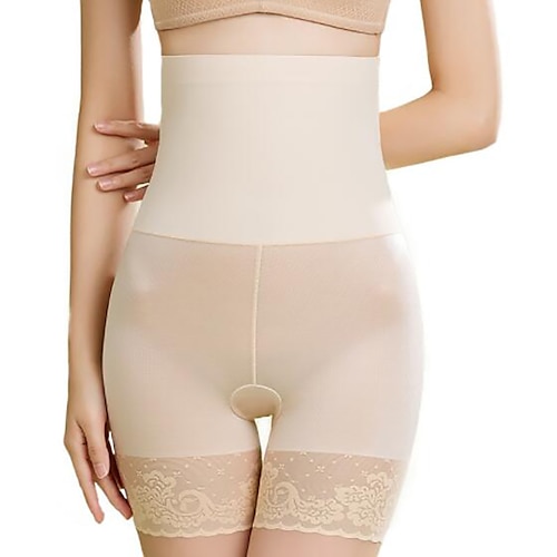 

Dame Normal Rynket Blonde Grunnleggende Sexy Stilfull Tunikaer Sexy Undertøy - Nylon Bryllup Dagligdagstøy Ensfarget Formet Bekledning Svart Beige M L XL