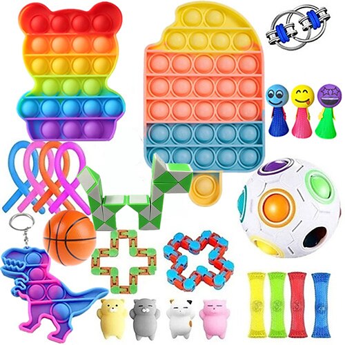22 Pack Fidget Sensory Pop Toy Set Stress Relief Autism Anxiety Relief Stress 